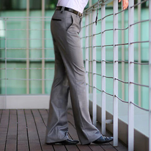 Men's Flared Trousers Formal Pants Bell Bottom Pant Dance White Suit Pants  Suit Pants for Men Size 28-36 37 - AliExpress