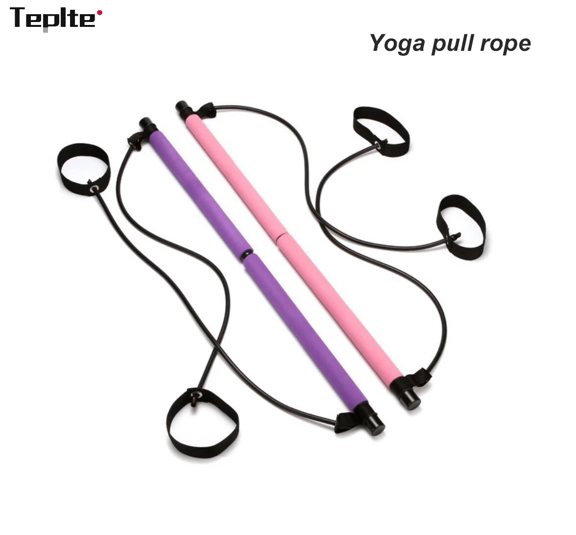 

Pilates Stick Multi-Function Yoga Fitness Equipment Elastic Pulling Rope Fitness Stick Home Chest Expander Sports Stretch Strap