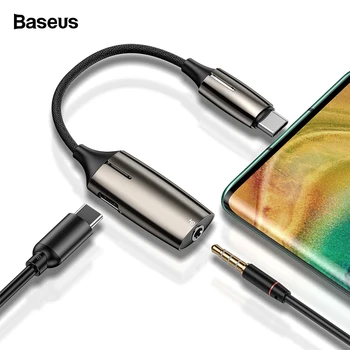 

Baseus OTG USB C Cable Adapter For Huawei Mate 30 20 P30 20 Pro Converter USB Type C Male To 3.5mm Jack Type C Female OTG Cable