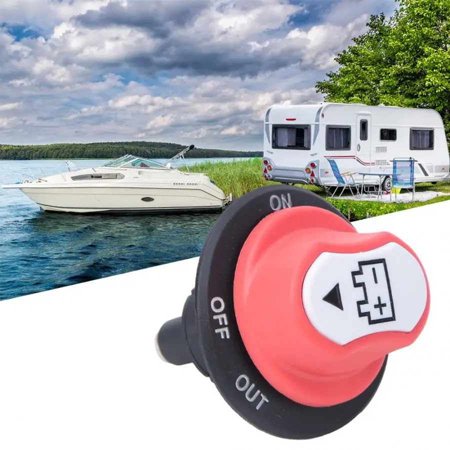 

Battery Switch 50VDC 50A ABS Plastic Power Cut On/Off Master Switch Disconnect Isolator for Marine Car Boat RV