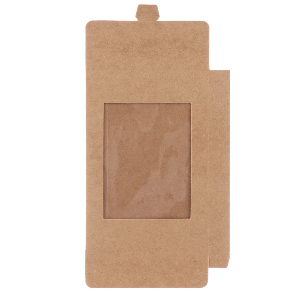 10Pcs Kraft Paper Gift Boxes with Clear PVC Window, Vintage Style Cake Packaging Boxes,... - SKU KPGB2017 - UGI Packaging