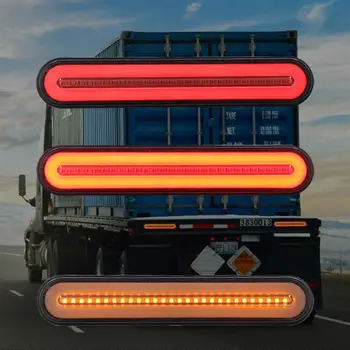 

Hot Sale Waterproof 1Pair 100 LED 12V Car Truck Light Bar Brake Trailer Turn Signal Stop Tail Lights Flowing Strip Novelty Light
