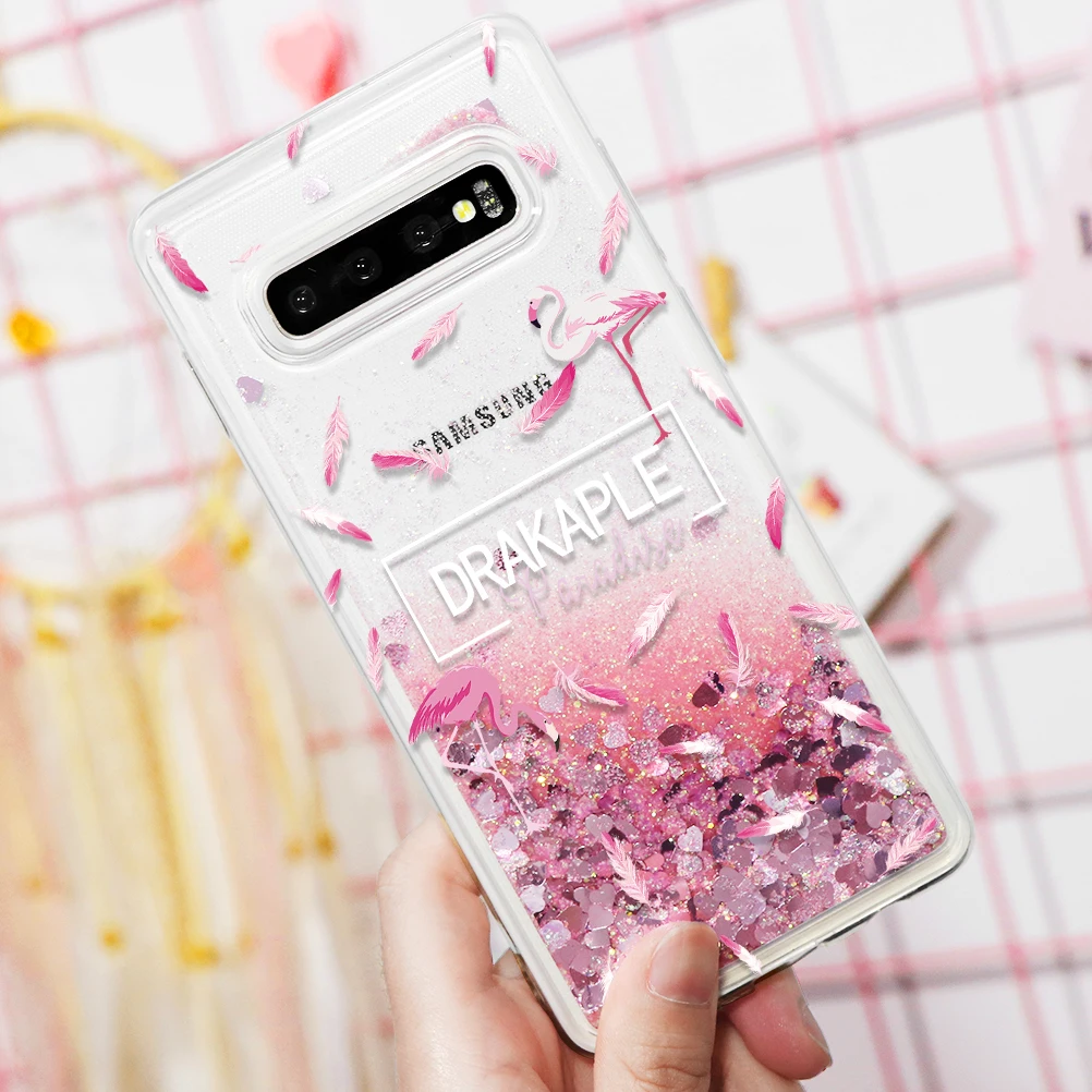 Klcf-hlnyumao Luxury Glitter Quicksand Liquid Case For Samsung Galaxy A70 A60 A50 A40 A10 S10 S9 S8 Plus Lovely Perfume Bottle Christmas Cover - Color: Klcf-hlnyumao