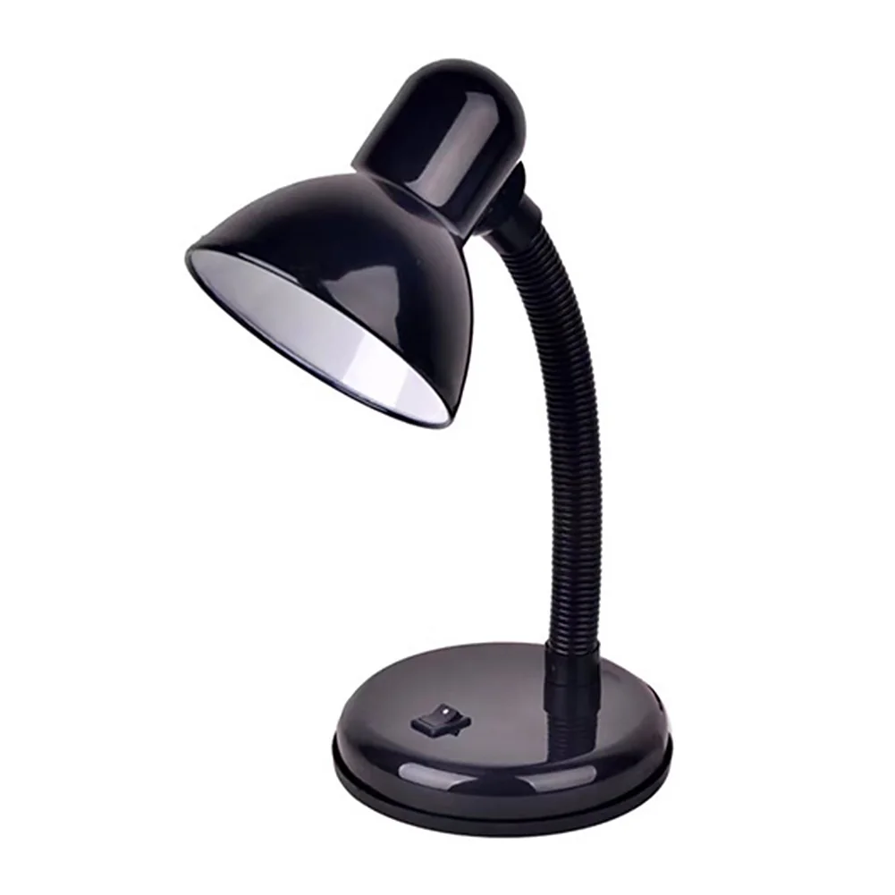 E27 Desk Eye Care Bedroom Flexible Neck Table Lamp With Switch Office For Parlor Night Study Modern Reading Library Led - Цвет корпуса: Черный