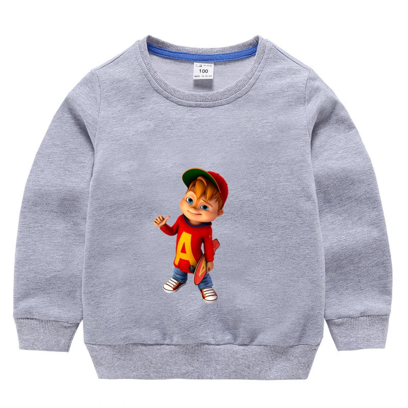 as picture Boys Girls Alvin And The Chipmunks Funny Splicing color Kid Summer O-Neck Tops Children Cartoon T shirt Baby Sweatshirt - Цвет: as picture