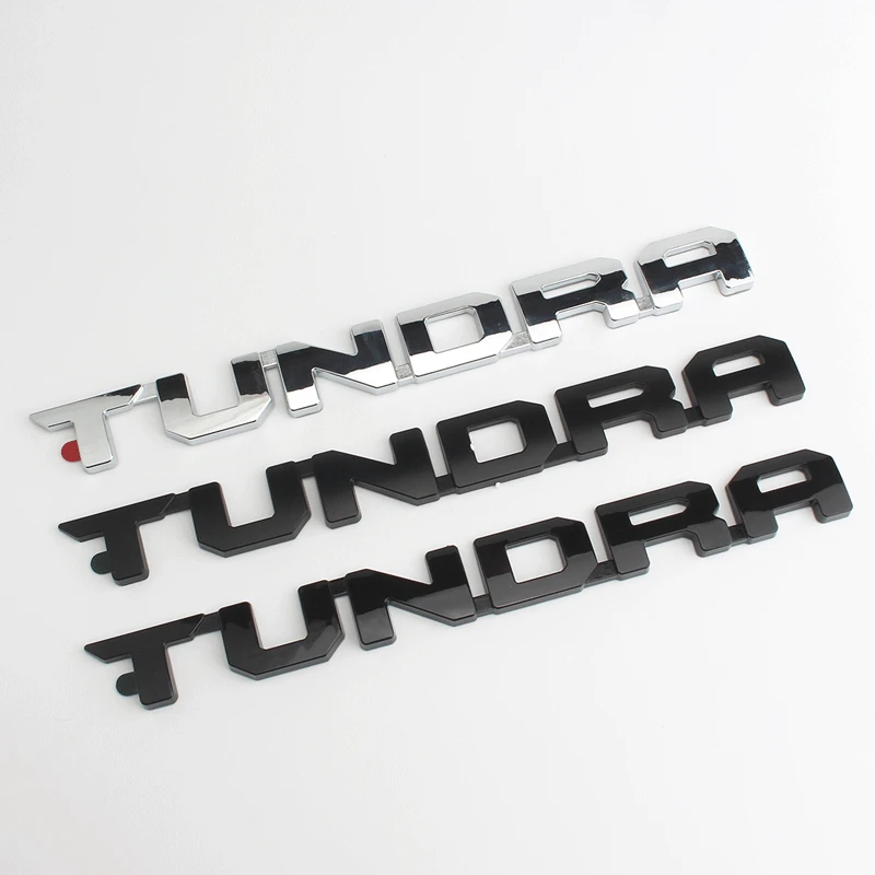 Автомобильная эмблема, значок, Задняя Наклейка для Toyota ABS TUNDRA, логотип 3D, Модифицированная Наклейка на тело, 36*3,8 см, черный/серебристый, украшение автомобиля