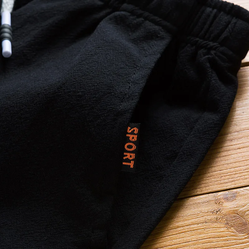 

2019 Summer New Style Flax Short Shorts Cotton Linen Beach Casual Pants Men's