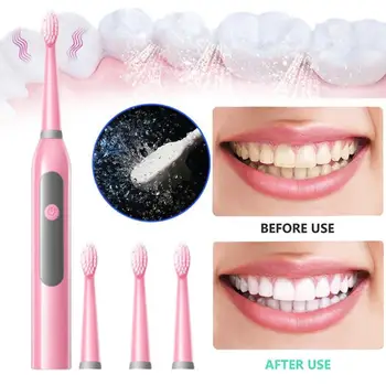 

Electric Toothbrush Powerful Electronic Whitening Teeth Washable Brush Cleaning Brush Rechargeable Fast Adult Comfortable T L8U8