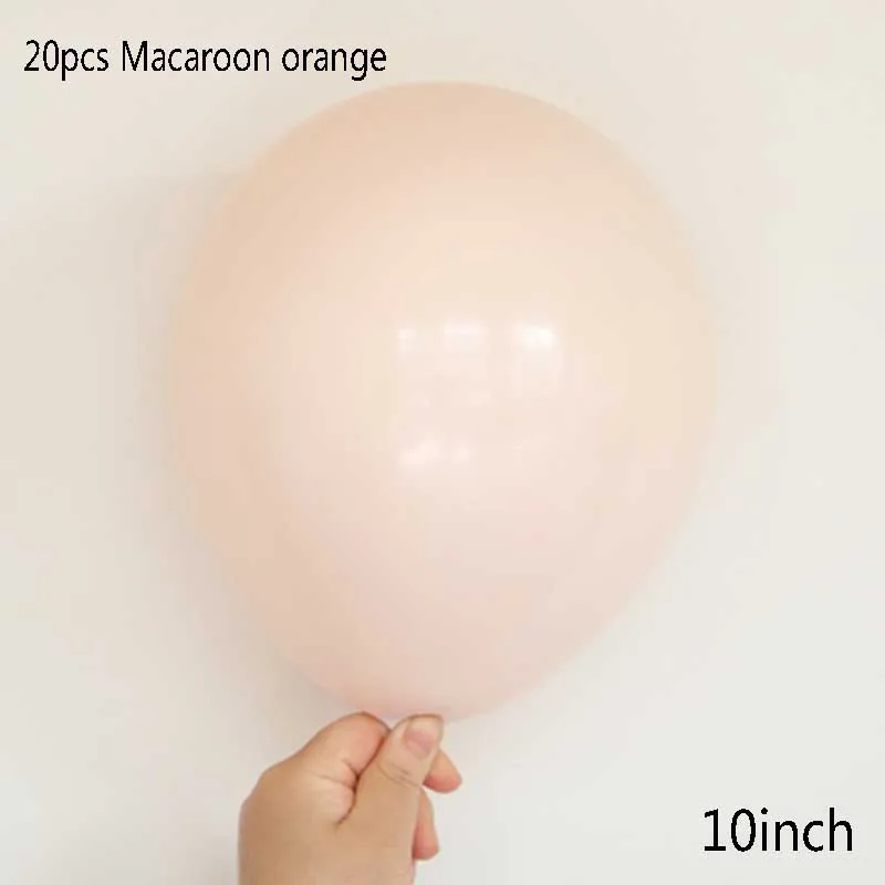 20 pastel orange Розовые вечерние воздушные шары с лазерным единорогом для вечеринки в честь Дня рождения для девочек - Цвет: 20 pastel orange