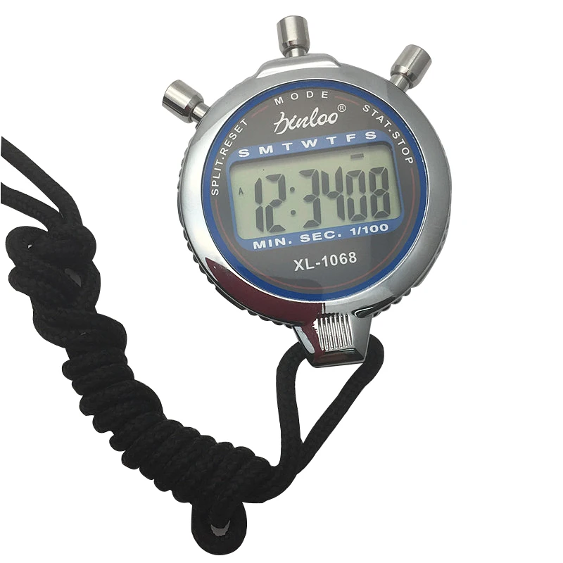 Electronic Stopwatch Sport Digital LCD Timer Handheld Stop Watch With String for Sports Competition Fitness таймер секундомер