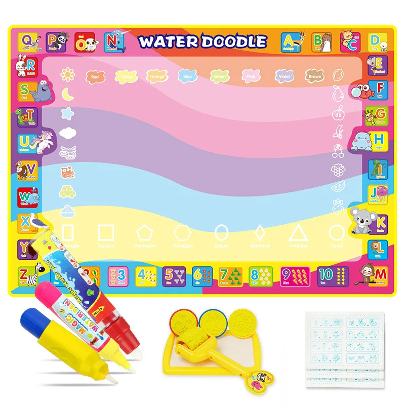 

Children Magic Canvas Magic Water Canvas 100*70 Oversized Doing Homework Blanket Baby Educational Toy