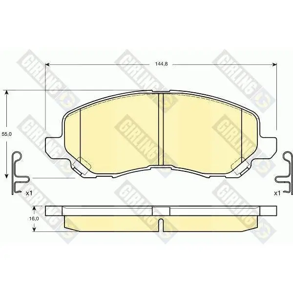 Колодки тормозные MITSUBISHI ASX/LANCER/OUTLANDER/DODGE CALIBER