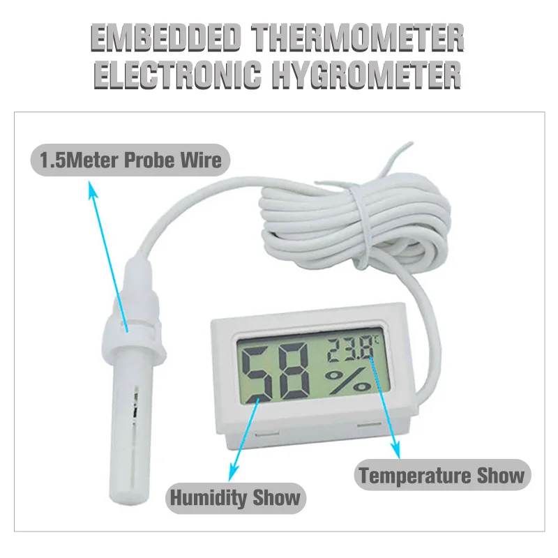 Beekeeping Tools Beekeeping Accessories Mini LCD Digital Display Hygrometer Thermometer Sensor Monitoring Humidity Detector for Beehive