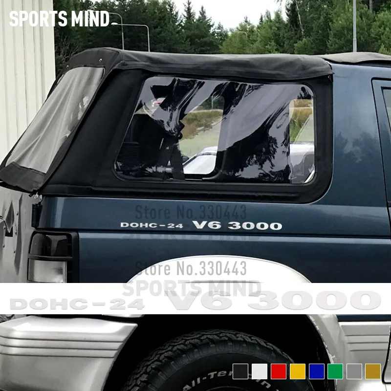 3 пары для Mitsubishi Pajero Sport Shogun Montero Delica, аксессуары DOHC-24 V6 3000, автомобильные наклейки, автостайлинг