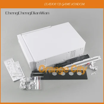 

1Set/lot Black White transparent color Replacement Full Housing Case with Screws for Wii Console with full set parts Retail box