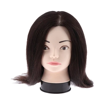 

Professional Training Mannequin Head 100% Real Human Hair 20inches Long Hairdressing Cosmetology Manikin Doll Model