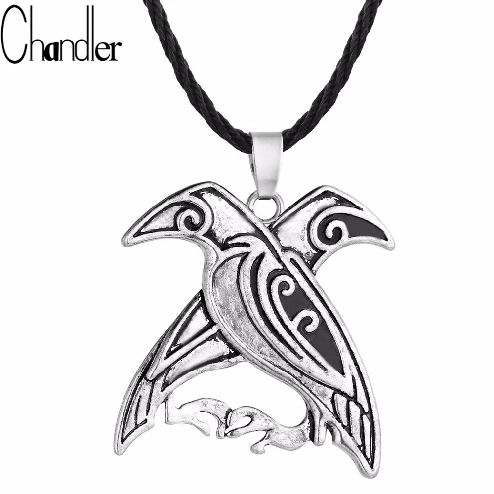 Ожерелье Chandler Odin's Ravens птица подвеска мифология любящий амулет индийский Тибет