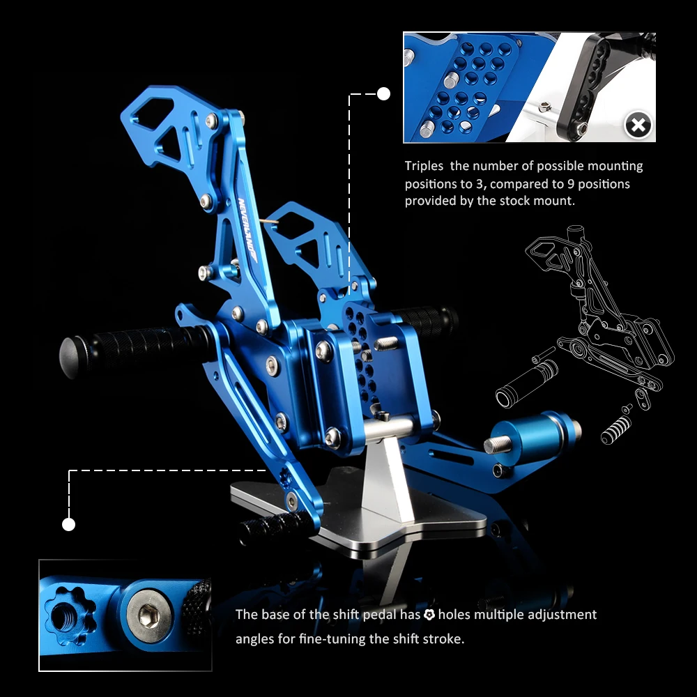 

Aluminum Alloy CNC Motorcycle Rearset Rear Set For SUZUKI GSX-R600/750 Motorcycle Footrest For SUZUKI GSXR 600 750 2006 -2010