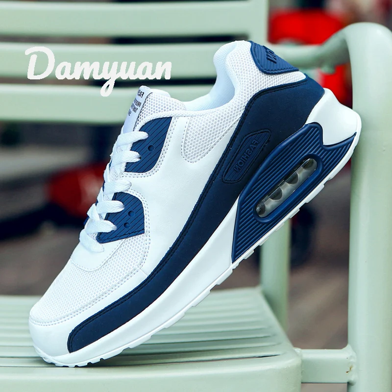 Cena Damyuan 2019 nowe modne klasyczne buty męskie buty damskie Flyweather wygodne oddychające nieskórzane lekkie buty na co dzień