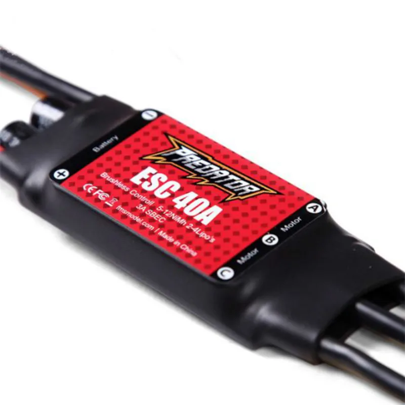 ESC sans brosse FMS prédateur 40A 30A 20A avec BEC linéaire 3A 2A prise XT60 T pour modèles RC Drone à voilure fixe à longue portée|Pièces et accessoires| -