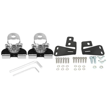 

2Pcs Universal Hood Mount Led Light Bar Brackets & 2Pcs High Lift Jack Mount Hinge for Jeep Wrangler CJ 1944-1986