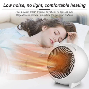 

Portable Mini Fan Heater, Electric Fan Heater, with Overheat and Tip-Over Protection Suitable for Office ,US Plug