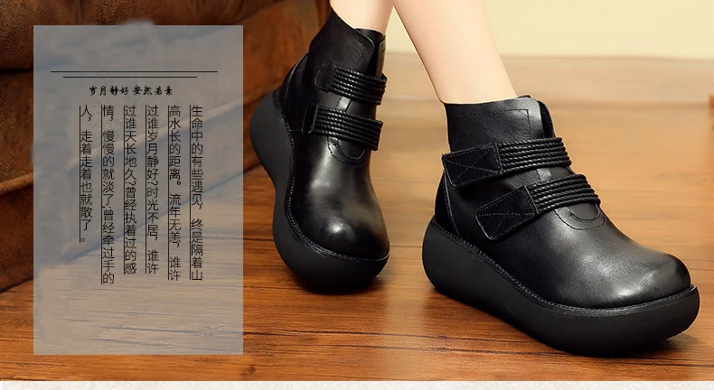 Женская обувь на платформе и каблуке; chaussures femmes nouveau; коллекция года; осенние туфли-лодочки на танкетке; женская повседневная обувь из натуральной кожи; sapato feminino; TSDFC