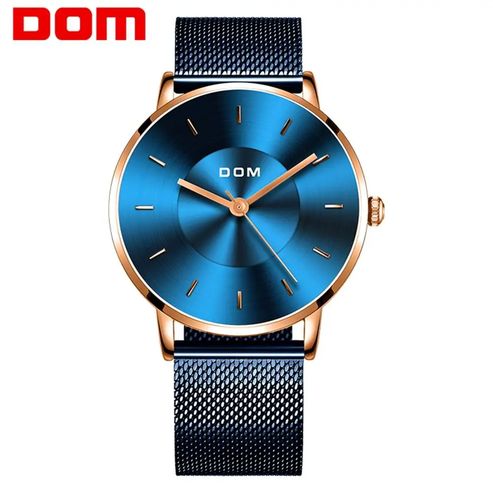 Watch men DOM Top Brand Luxury Quartz watch Casual quartz-watch steel Mesh strap clock male Relog M-1289GK-2M Watch men DOM Top Brand Luxury Quartz watch Casual quartz-watch steel Mesh strap clock male Relog M-1289GK-2M