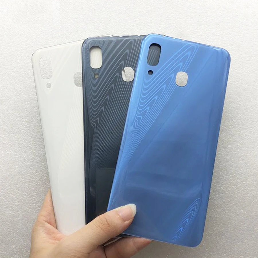 Для samsung Galaxy A10 A20 A30 A40 A50 A60 A70 Задняя стеклянная крышка для ПК Крышка батарейного отсека задняя дверь корпус стеклянная панель Запасная часть