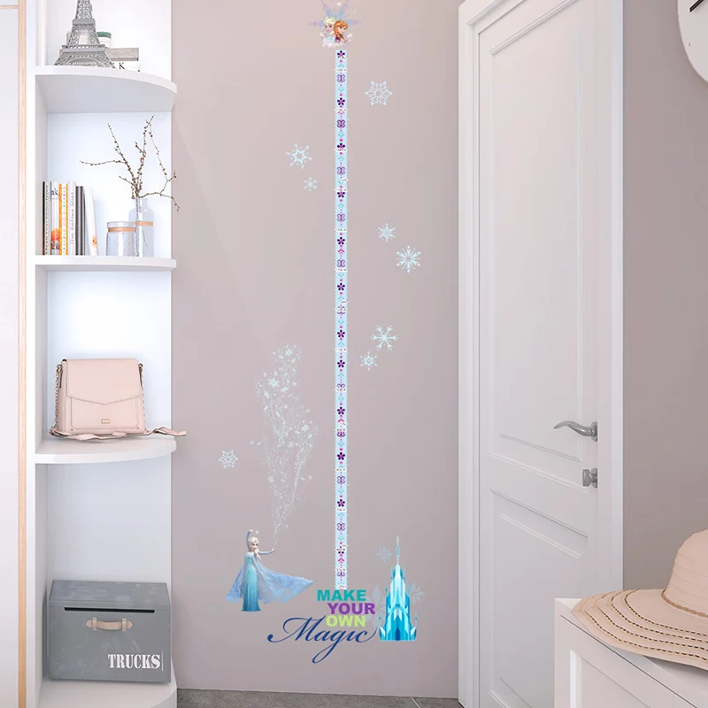 Cartoon Elsa Anna Princess Growth Chart Wall Stickers For Girls Room Home Decor DIY Anime Mural Art Frozen Movie Kids Wall Decal Cartoon Elsa Anna Princess Growth Chart Wall Stickers For Girls Room Home Decor DIY Anime Mural Art Frozen Movie Kids Wall Decal