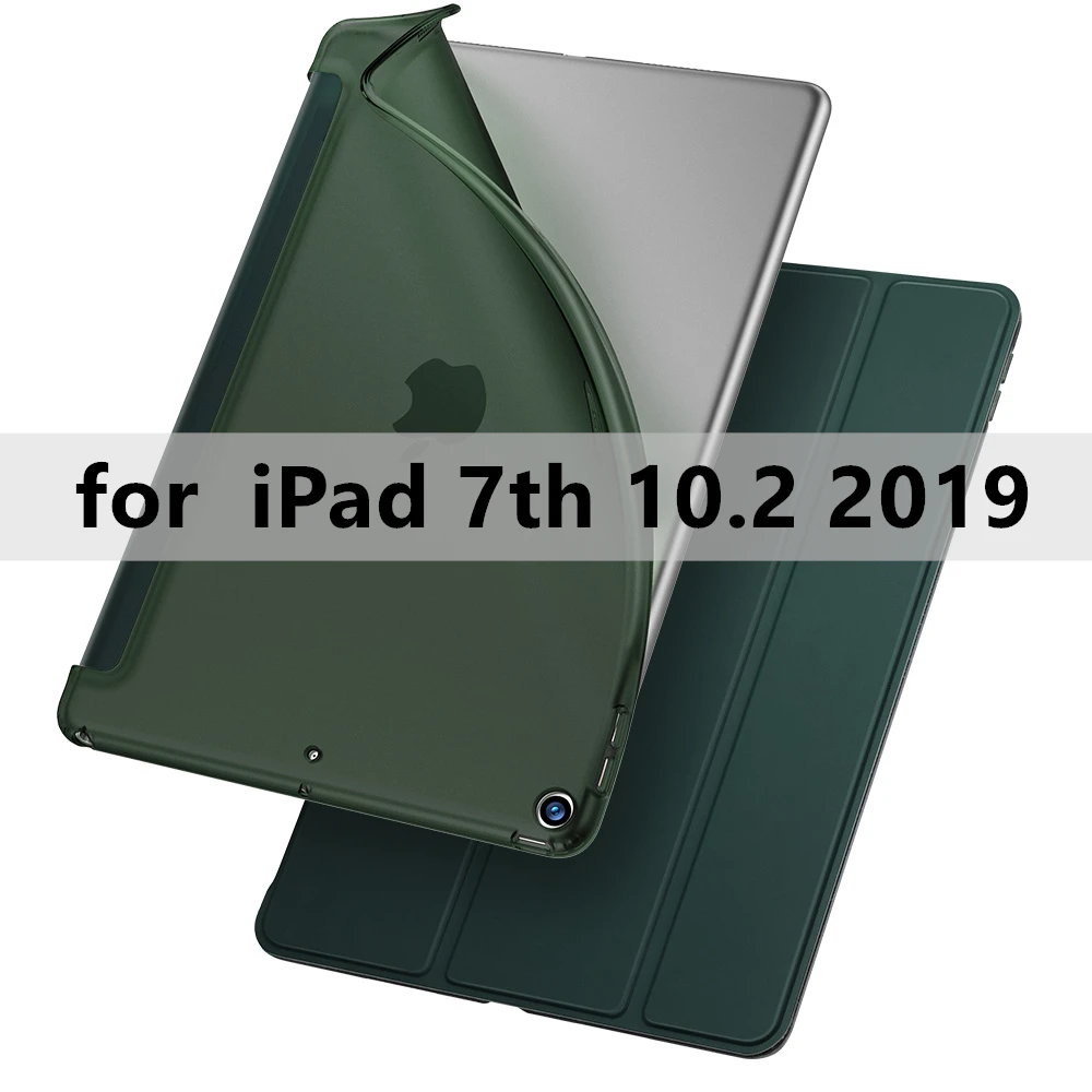 Green 7th 2019 ESR чехол для iPad mini 5 Air 3 Air3 ультра тонкий кожаный резиновый, мягкий, из ТПУ чехол на магните для iPad 7 7th Gen 10,2 синий - Цвет: Green 7th 2019