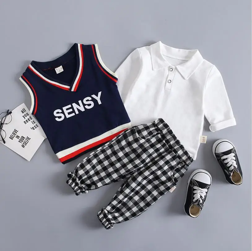 Boys'Dress весенне-Осенние костюмы для мальчиков, комплект из 2 предметов, костюм на день рождения, Рождественский наряд