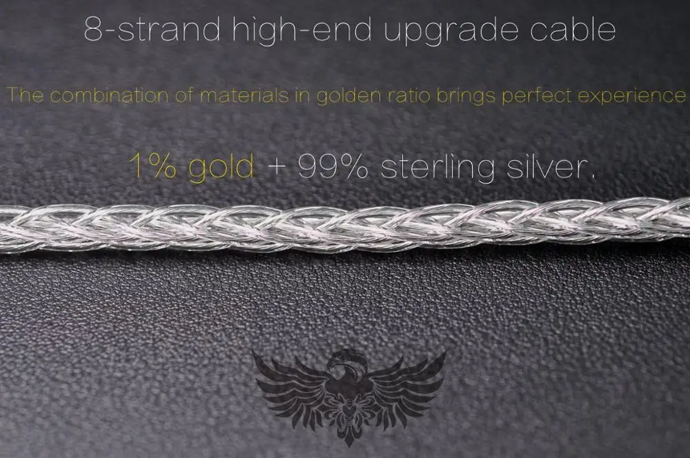 8 ядер 4 ядра Au-Ag сплав 1% чистое золото 99% чистое серебро T8IE LS200 QDC IE80 SE846 золотой и серебряный сплав для наушников линия обновления - Цвет: 8core 2.5 0.78mm