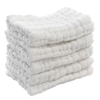 

5 Pack Cotton baby Diaper Washable 9-Layer Cotton Anti-Red butt baby Diaper Pad