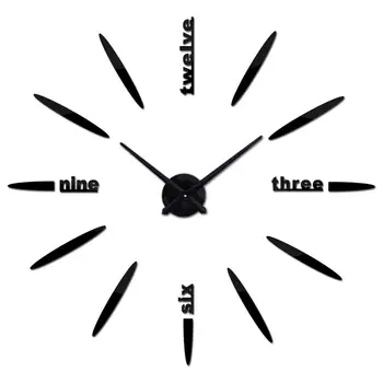 

DIY Wall Clock Large Frameless Indoor Wall Clock Modern Design Watch For Home Living Room Bedroom Decoration Gift