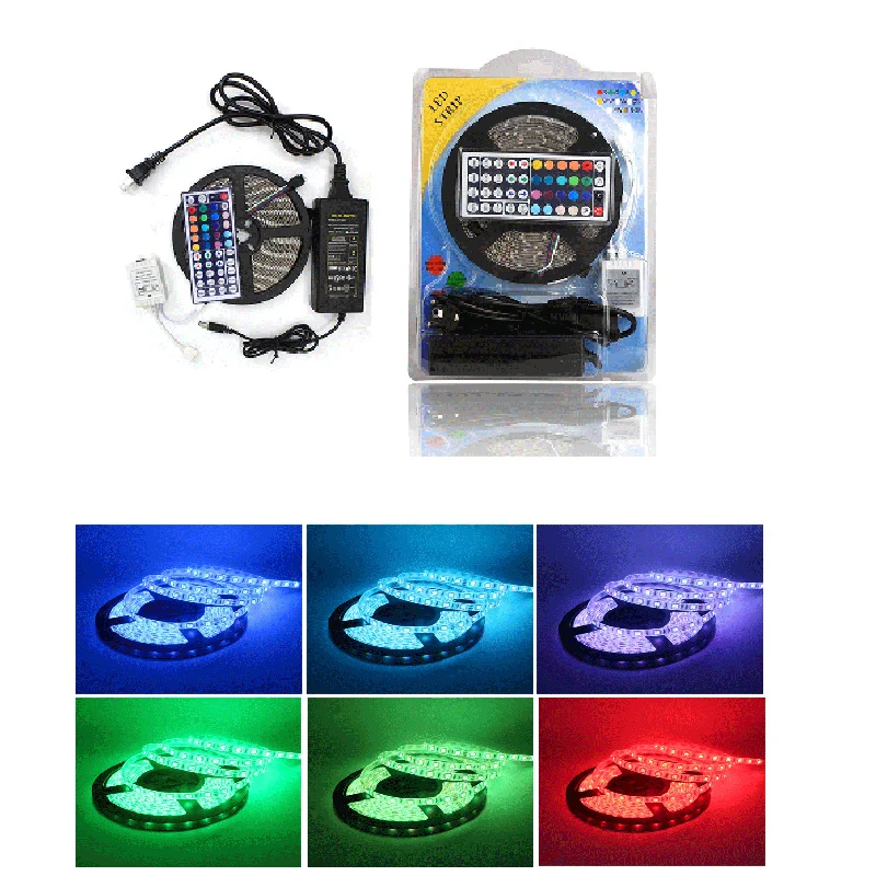 5M 2835/5050 SMD 300 LEDs Waterproof Flexible Strip String Light/12V Power/Remot