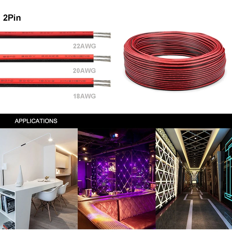 2 контактный кабель 22AWG 600 м SM JST светодиодный разъем электрические провода для 5050