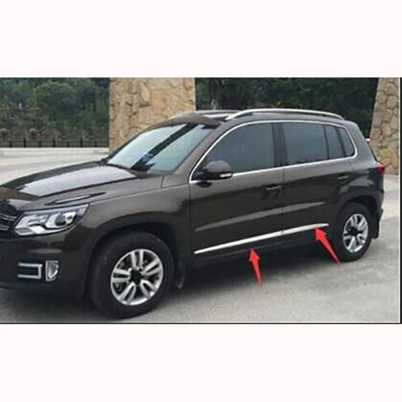 Специальная установка из нержавеющей стали против царапин полосы для Volkswagen Tiguan L украшение кузова двери панели