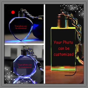 

COSANER 3style Anime Customized LED Key Chains Keyring Crystal Keychain Light Keyholder Unisex Gifts