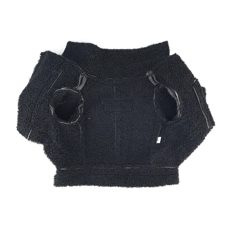 Pet Dog Leather Zipper Jacket Coat Pet Winter Velvet Clothes Fashion Cool Jacket Clothing For Small Dogs Teddy French Bulldog