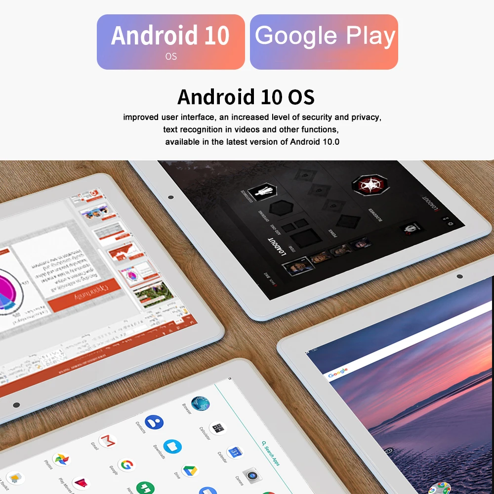 10 дюймовый планшет ZONKO 3G на Android с функцией телефонных звонков Wi Fi GPS Netflix Youtube HD веб