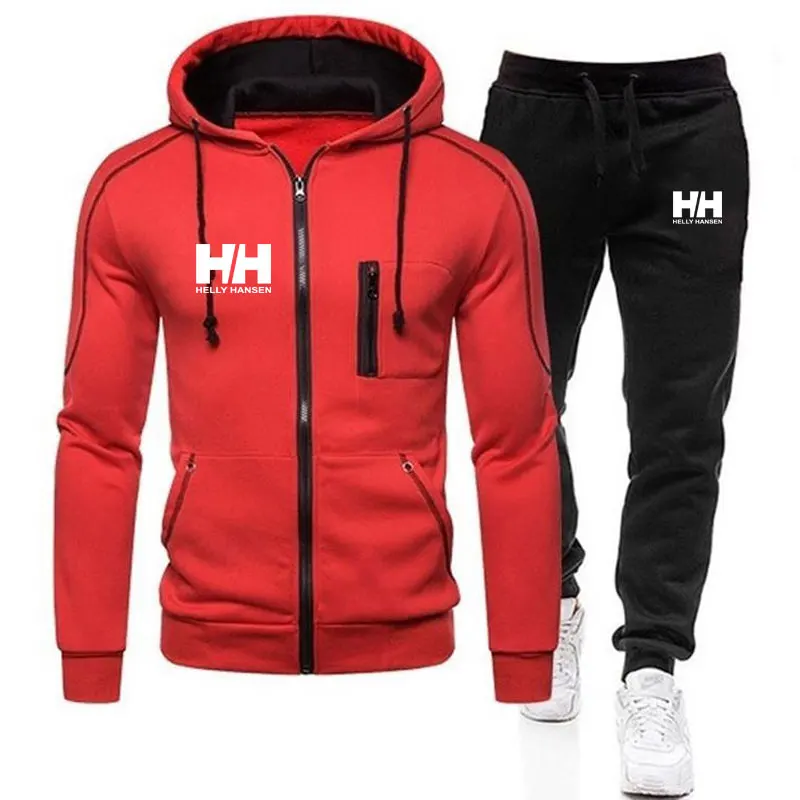 

New Tracksuit Men sets Print Hooded Sweatshirts set Fleece Hoodies Sportswear Set Sweatpants Hoodies Men's 2 piece set