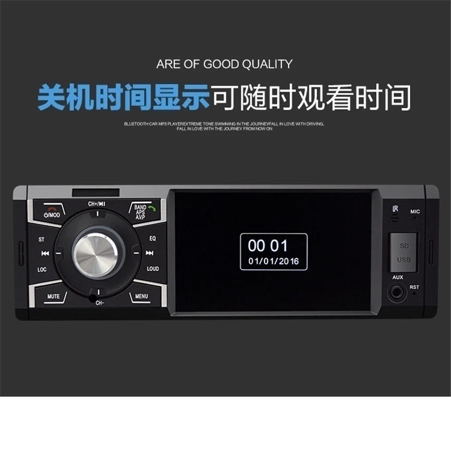 Автомобильный стерео с Bluetooth 4,1 дюймов один Din радио для автомобиля MP5 плеер USB/SD/AUX/FM приемник беспроводной пульт дистанционного управления