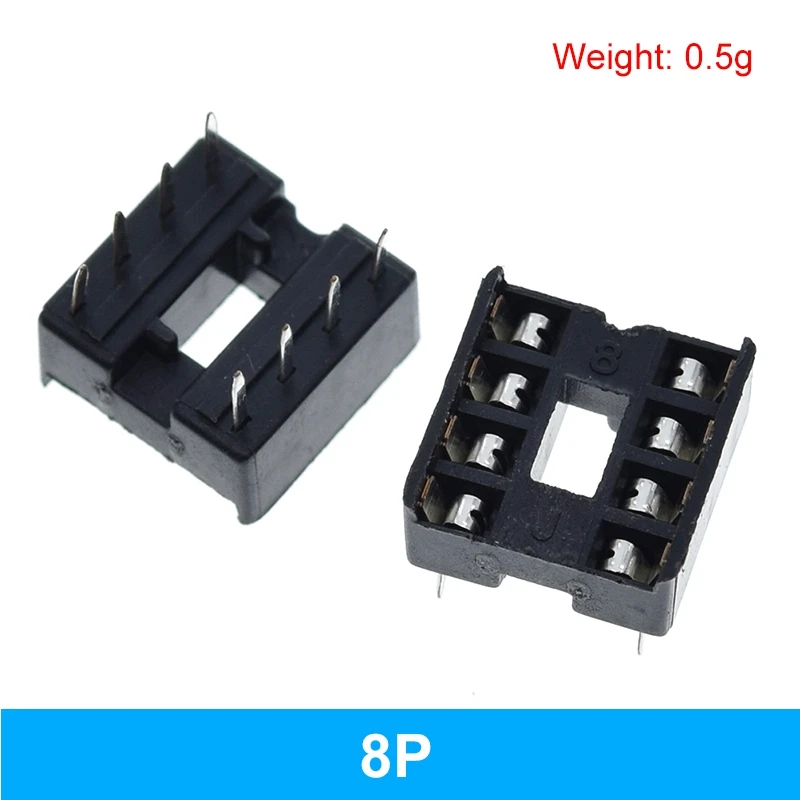 1pc IC seat 6P/8P/14P/16P/18P/20P/24P/28P DIP IC sockets Adaptor Solder Type 28 pin Narrow body DIP Sockets MCU seat 24PIN