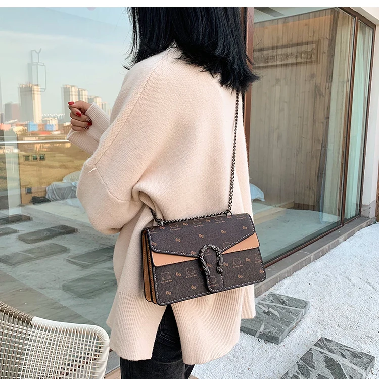 Chain Small Bag Female Bag Popular New Wave Korean Shoulder Fashion Small Square Bag
