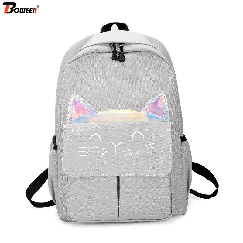

Large Teenager Girls School Bags Cute Cat Backpack School Women Bag School Teen Creative Colorful Cartoon Student Bookbags