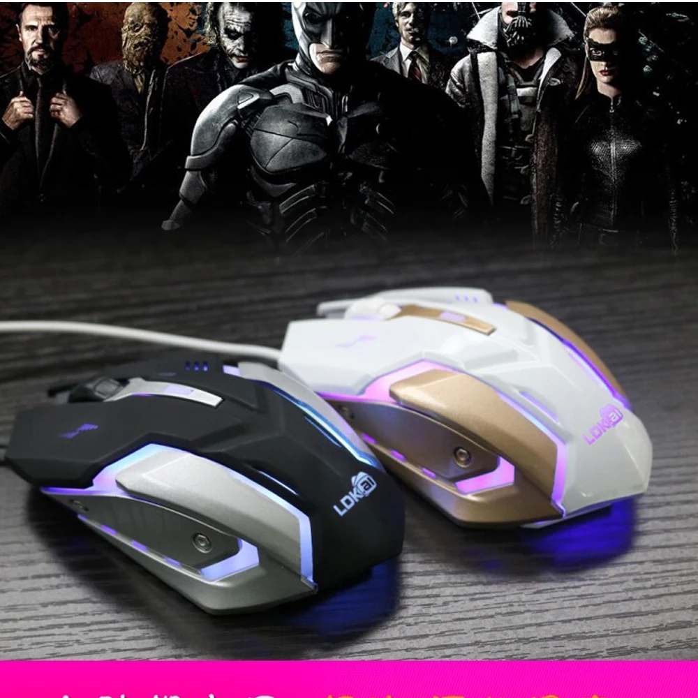 Проводная игровая мышь Профессиональный usb-кабель светодиодный оптический геймер мышь для компьютера ноутбука ПК мыши