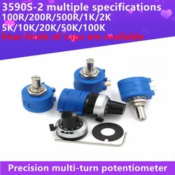 Resistência ajustável 103l 502l 104l 1k5k10k100k ohm potenciômetro de enrolamento 3590s 2 da precisão da multi volta que gerencie o botão a03 da escala Quente em Portugal, entrega rápida em 2 3 dias