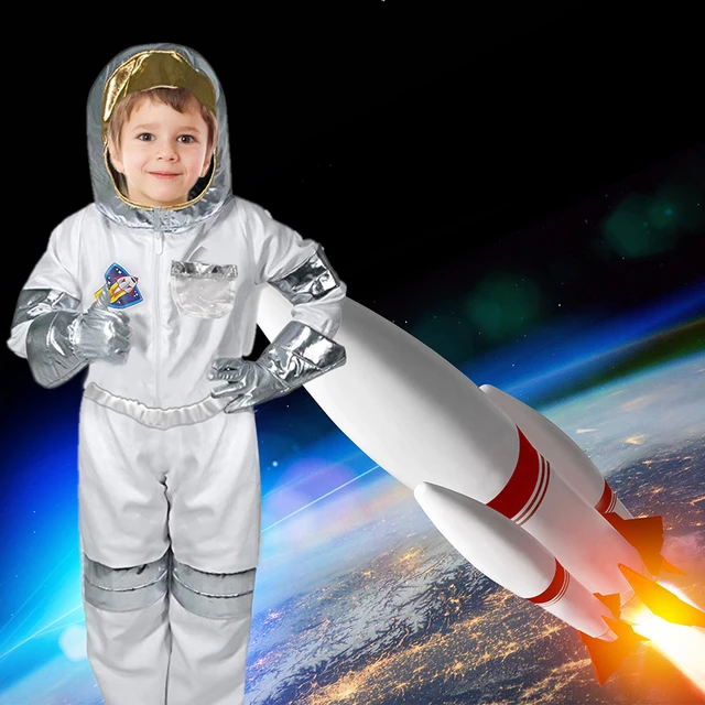 Costume Astronauta Blanco Para Niño, Con Casco