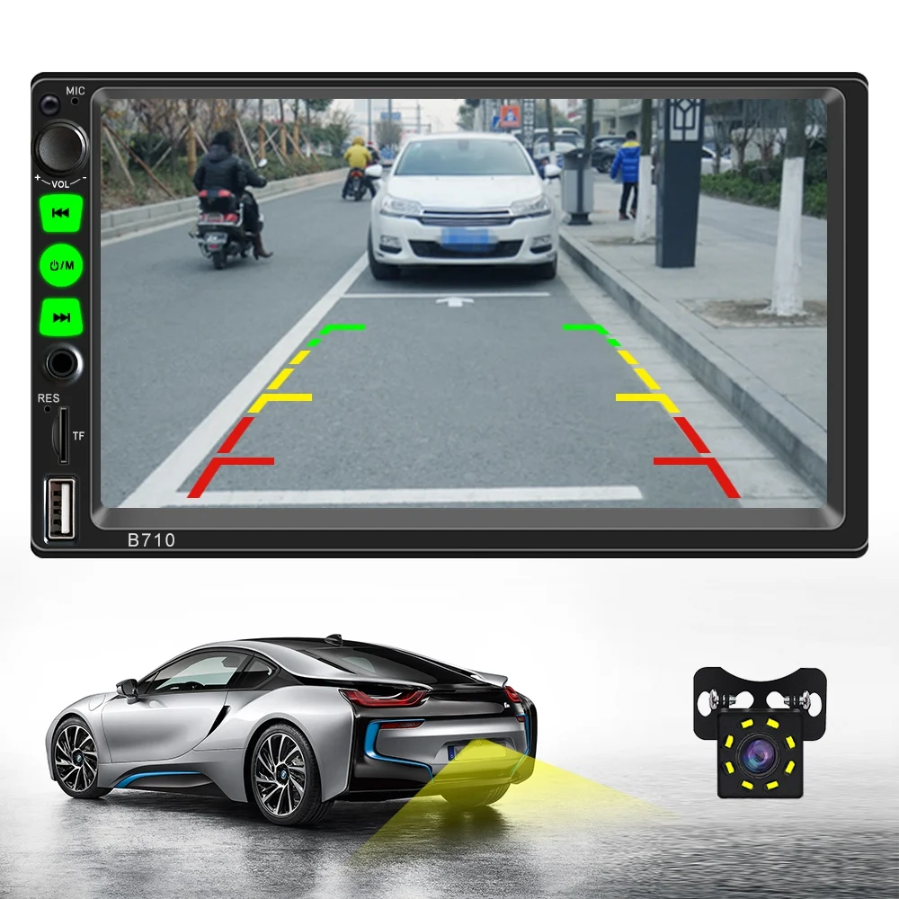 New 2 Din Car Radio 7 Inch Bluetooth Stereo Multimedia Player Radio MP3 MP5 Press Screen Auto Radio Support Rear View Camera B71